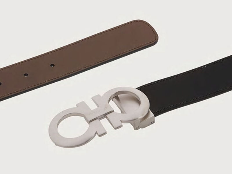 Cinturón reversible y ajustable - Marrón/Negro