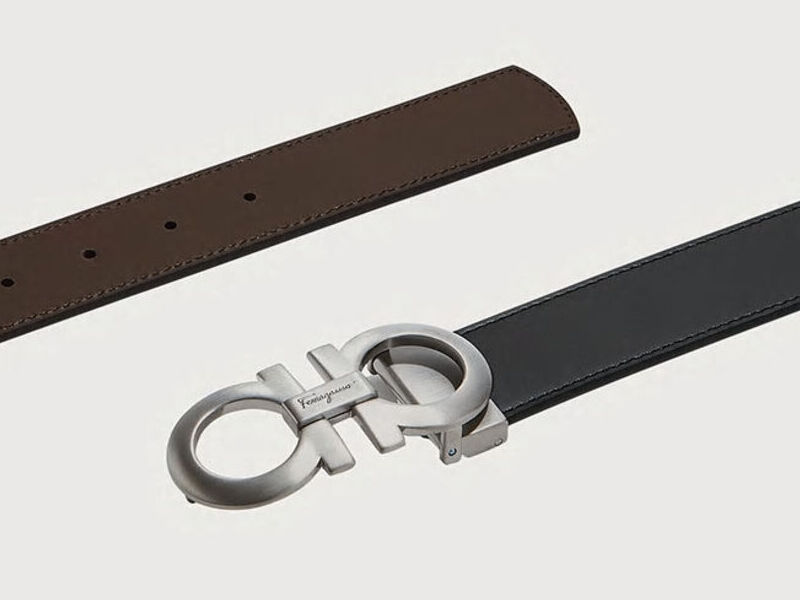 Cinturón reversible y ajustable - Negro/Café