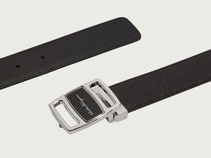 Cinturón ajustable y reversible - Negro