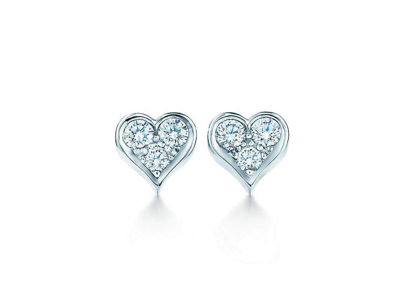 Aretes Diamond Icons Platinum 950PT Heart
