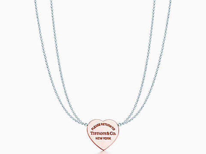 Collar Return To Tiffany Heart Plata y rubedo
