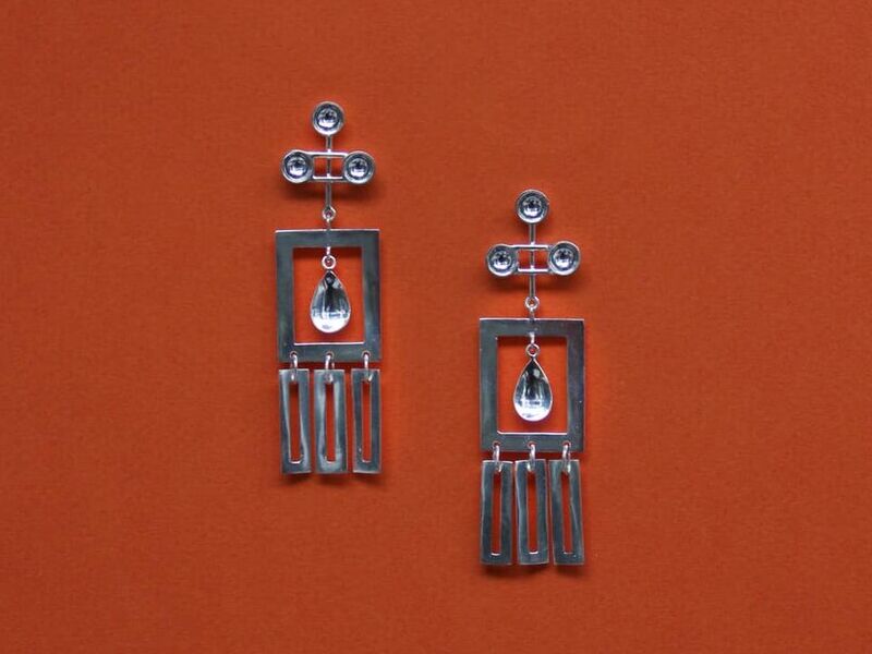Aretes de Plata estilo precolombino